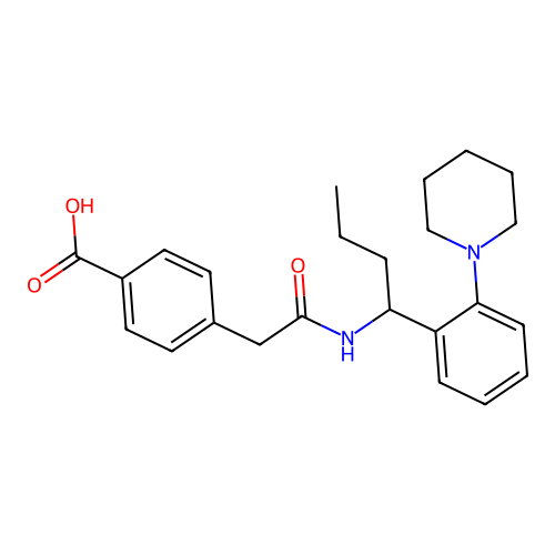 Benzoic acid, 4-(2-oxo-2-((1-(2-(1-piperidinyl)phenyl)butyl)amino)ethyl)- structure