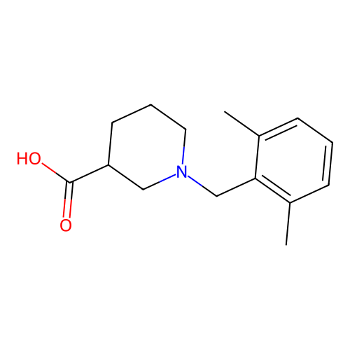 1-[(2,6-dimethylphenyl)methyl]piperidine-3-carboxylic Acid structure