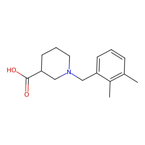 1-[(2,3-Dimethylphenyl)methyl]piperidine-3-carboxylic acid structure