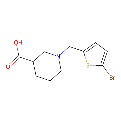 1-[(5-bromothiophen-2-yl)methyl]piperidine-3-carboxylic Acid structure