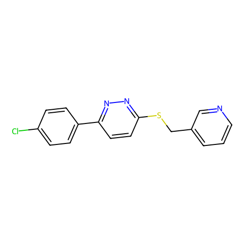 3-(4-Chlorophenyl)-6-((pyridin-3-ylmethyl)thio)pyridazine structure