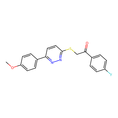 1-(4-Fluorophenyl)-2-[6-(4-methoxyphenyl)pyridazin-3-yl]sulfanylethanone structure