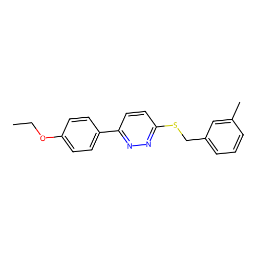 3-(4-Ethoxyphenyl)-6-((3-methylbenzyl)thio)pyridazine structure