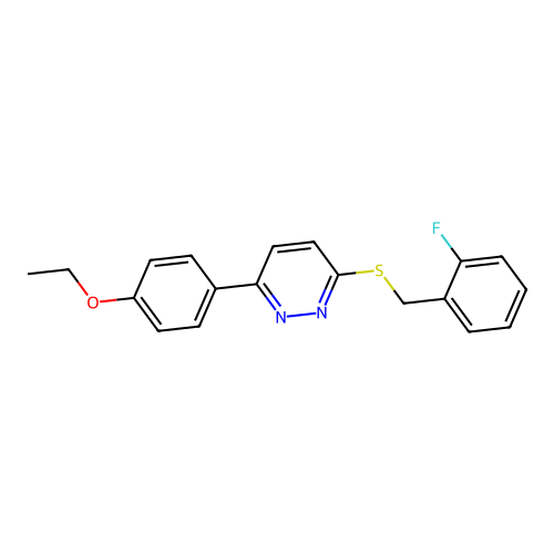 3-(4-Ethoxyphenyl)-6-((2-fluorobenzyl)thio)pyridazine structure