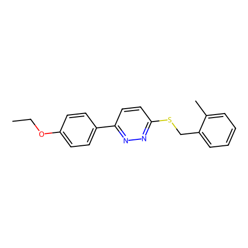 3-(4-Ethoxyphenyl)-6-((2-methylbenzyl)thio)pyridazine structure