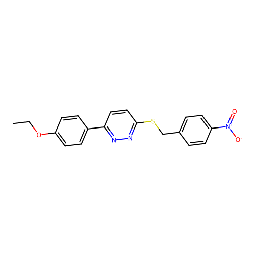 3-(4-Ethoxyphenyl)-6-((4-nitrobenzyl)thio)pyridazine structure