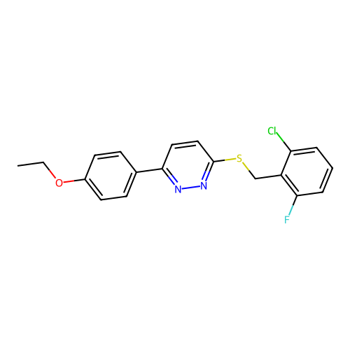 3-((2-Chloro-6-fluorobenzyl)thio)-6-(4-ethoxyphenyl)pyridazine structure