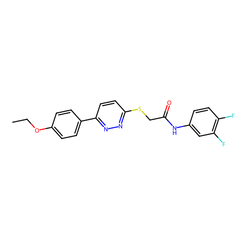 N-(3,4-difluorophenyl)-2-[6-(4-ethoxyphenyl)pyridazin-3-yl]sulfanylacetamide structure