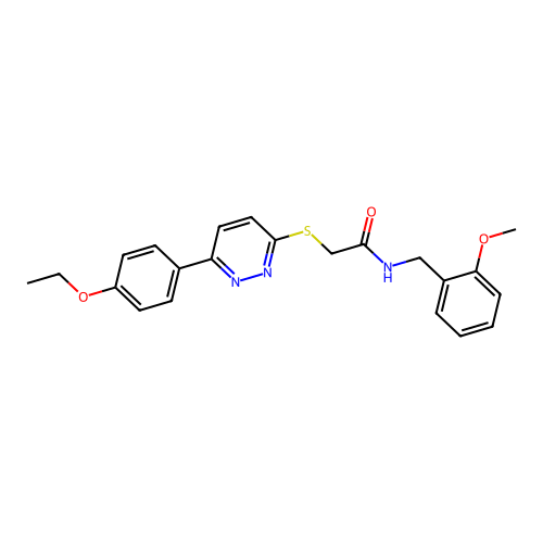 2-((6-(4-ethoxyphenyl)pyridazin-3-yl)thio)-N-(2-methoxybenzyl)acetamide structure