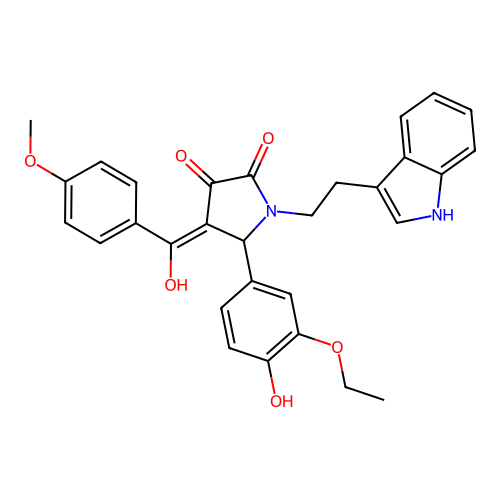 5-(3-Ethoxy-4-hydroxyphenyl)-1,5-dihydro-3-hydroxy-1-[2-(1H-indol-3-yl)ethyl]-4-(4-methoxybenzoyl)-2H-pyrrol-2-one structure