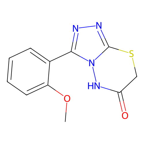3-(2-methoxyphenyl)-7H-[1,2,4]triazolo[3,4-b][1,3,4]thiadiazin-6-ol structure