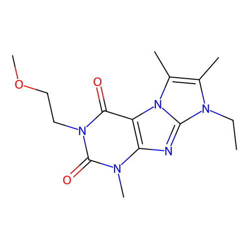 6-Ethyl-2-(2-methoxyethyl)-4,7,8-trimethylpurino[7,8-a]imidazole-1,3-dione structure