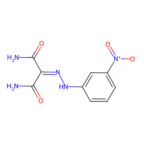 2-[(3-Nitrophenyl)hydrazinylidene]propanediamide structure