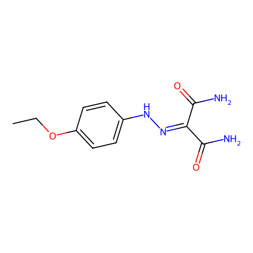 2-[(4-Ethoxyphenyl)hydrazinylidene]propanediamide structure
