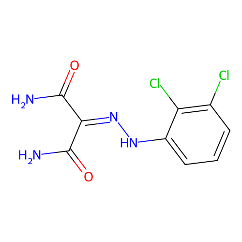 2-[(2,3-Dichlorophenyl)hydrazinylidene]propanediamide structure