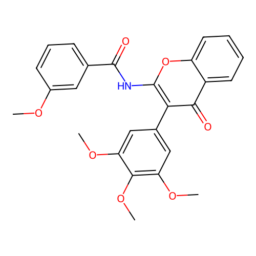 3-methoxy-N-(4-oxo-3-(3,4,5-trimethoxyphenyl)-4H-chromen-2-yl)benzamide structure
