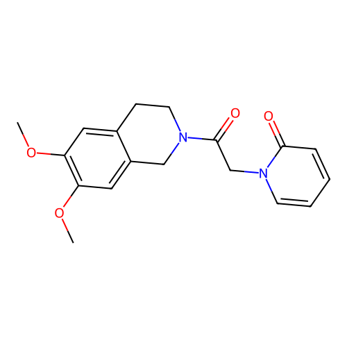 1-(2-(6,7-dimethoxy-3,4-dihydroisoquinolin-2(1H)-yl)-2-oxoethyl)pyridin-2(1H)-one structure