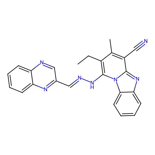C24H19N7 structure
