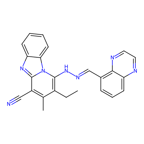 C24H19N7 structure