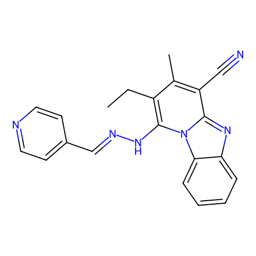 C21H18N6 structure