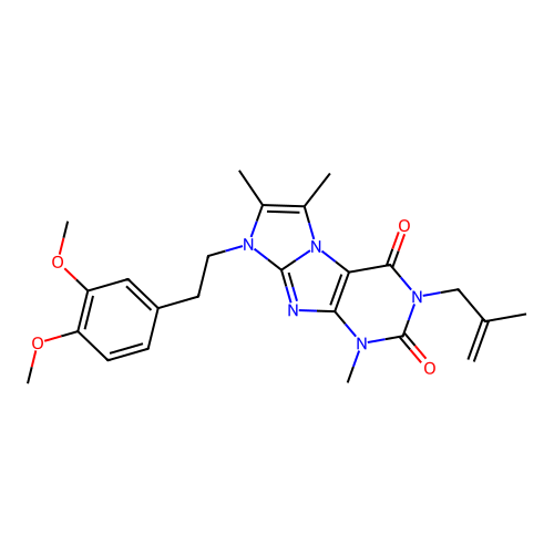 6-[2-(3,4-dimethoxyphenyl)ethyl]-4,7,8-trimethyl-2-(2-methylprop-2-enyl)purino[7,8-a]imidazole-1,3-dione structure