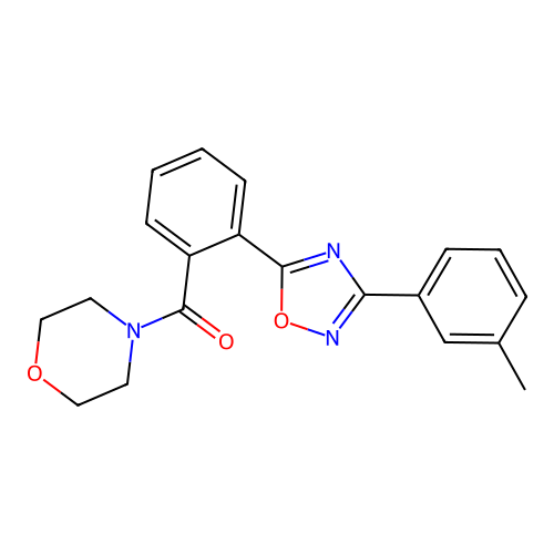 [2-[3-(3-Methylphenyl)-1,2,4-oxadiazol-5-yl]phenyl]-morpholin-4-ylmethanone structure