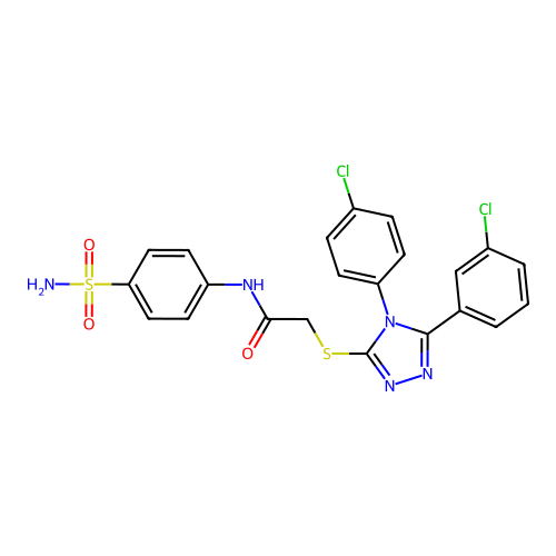 C22H17Cl2N5O3S2 structure
