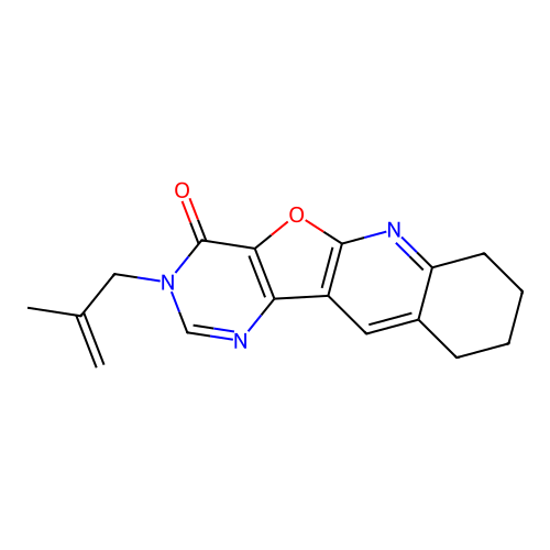 2-(2-Methyl-allyl)-6,7,8,9-tetrahydro-2H-11-oxa-2,4,10-triaza-benzo[b]fluoren-1-one structure