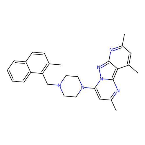 4,11,13-trimethyl-6-{4-[(2-methylnaphthalen-1-yl)methyl]piperazin-1-yl}-3,7,8,10-tetraazatricyclo[7.4.0.0^{2,7}]trideca-1,3,5,8,10,12-hexaene structure