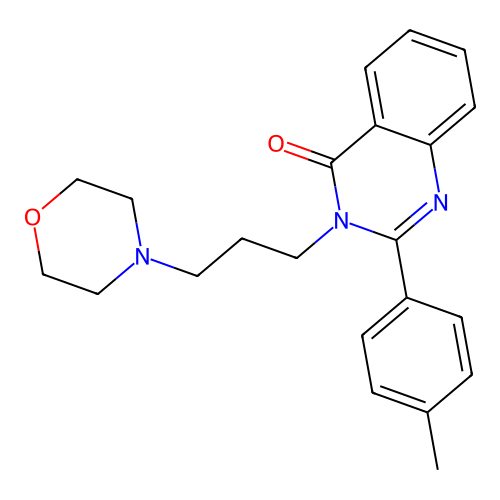 2-(4-methylphenyl)-3-[3-(morpholin-4-yl)propyl]quinazolin-4(3H)-one structure