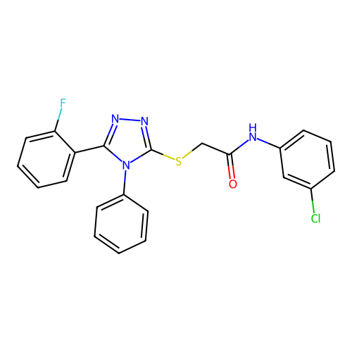 C22H16ClFN4OS structure