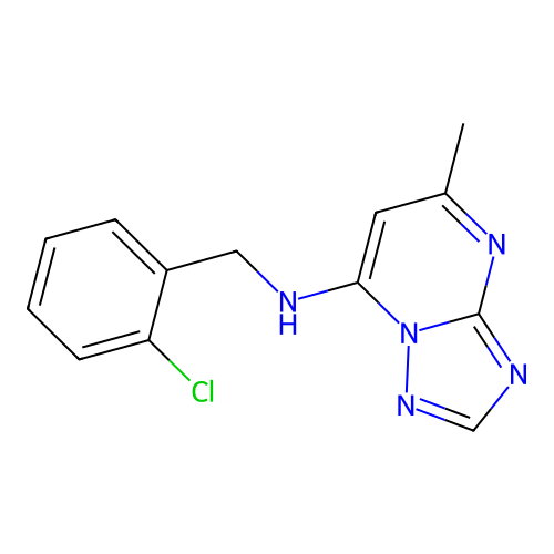 N-(2-chlorobenzyl)-5-methyl[1,2,4]triazolo[1,5-a]pyrimidin-7-amine structure