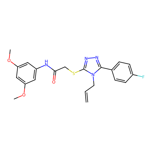 N-(3,5-dimethoxyphenyl)-2-[[5-(4-fluorophenyl)-4-prop-2-enyl-1,2,4-triazol-3-yl]sulfanyl]acetamide structure