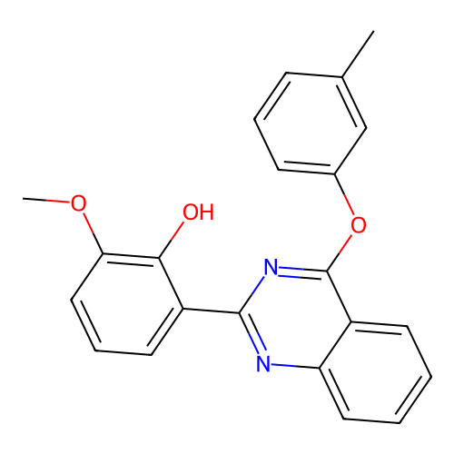 2-Methoxy-6-(4-m-tolyloxy-quinazolin-2-yl)-phenol structure