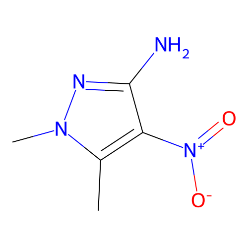 1H-Pyrazol-3-amine, 1,5-dimethyl-4-nitro- structure