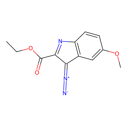 3H-Indole-2-carboxylic acid, 3-diazo-5-methoxy-, ethyl ester structure