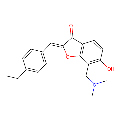 (Z)-7-((dimethylamino)methyl)-2-(4-ethylbenzylidene)-6-hydroxybenzofuran-3(2H)-one structure