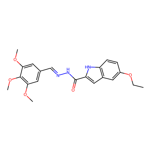 5-ethoxy-N'-[(E)-(3,4,5-trimethoxyphenyl)methylidene]-1H-indole-2-carbohydrazide structure