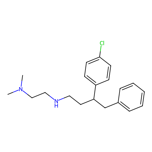 N'-[3-(4-chlorophenyl)-4-phenylbutyl]-N,N-dimethylethane-1,2-diamine structure