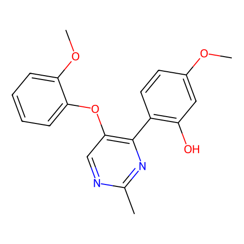 5-Methoxy-2-[5-(2-methoxyphenoxy)-2-methylpyrimidin-4-yl]phenol structure