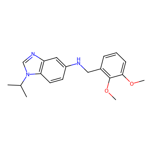 N-[(2,3-dimethoxyphenyl)methyl]-1-propan-2-ylbenzimidazol-5-amine structure