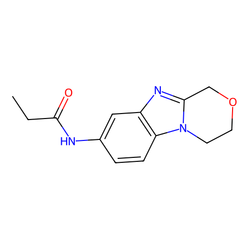 N-(3,4-dihydro-1H-[1,4]oxazino[4,3-a]benzimidazol-8-yl)propanamide structure