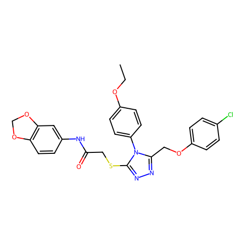 N-(1,3-benzodioxol-5-yl)-2-({5-[(4-chlorophenoxy)methyl]-4-(4-ethoxyphenyl)-4H-1,2,4-triazol-3-yl}sulfanyl)acetamide structure