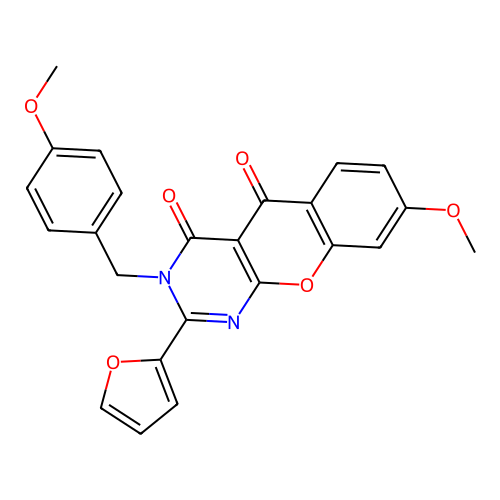 2-(furan-2-yl)-8-methoxy-3-[(4-methoxyphenyl)methyl]chromeno[2,3-d]pyrimidine-4,5-dione structure