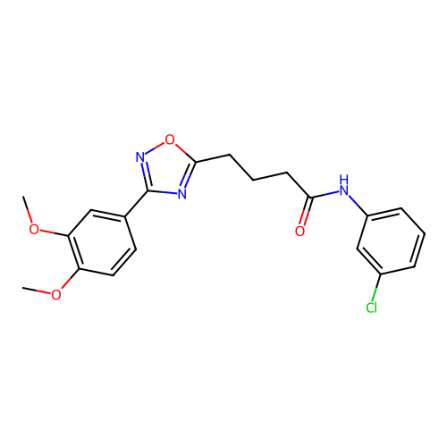 N-(3-chlorophenyl)-4-[3-(3,4-dimethoxyphenyl)-1,2,4-oxadiazol-5-yl]butanamide structure