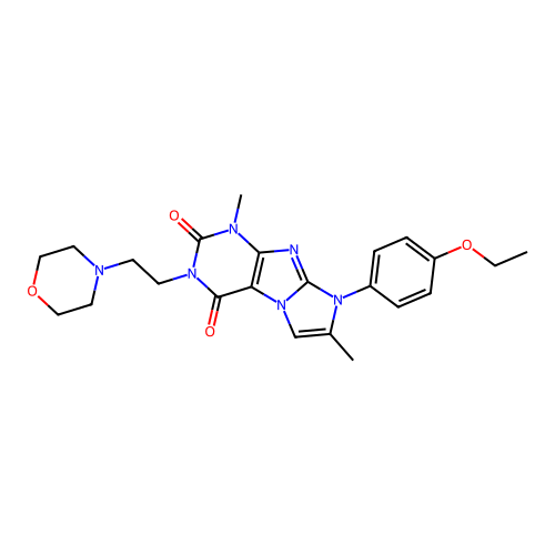6-(4-ethoxyphenyl)-4,7-dimethyl-2-(2-morpholin-4-ylethyl)purino[7,8-a]imidazole-1,3-dione structure