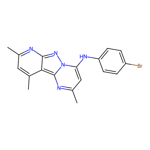 N-(4-bromophenyl)-2,8,10-trimethylpyrido[2',3':3,4]pyrazolo[1,5-a]pyrimidin-4-amine structure