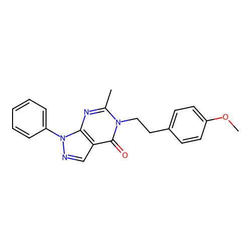 5-(4-methoxyphenethyl)-6-methyl-1-phenyl-1H-pyrazolo[3,4-d]pyrimidin-4(5H)-one structure