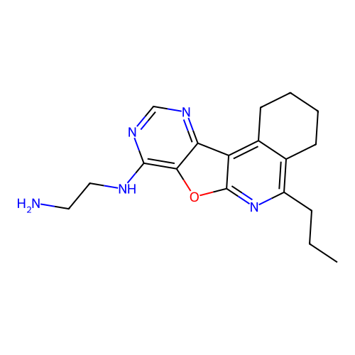 N-(5-propyl-1,2,3,4-tetrahydropyrimido[4',5':4,5]furo[2,3-c]isoquinolin-8-yl)ethane-1,2-diamine structure
