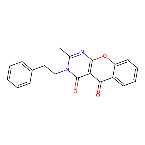 2-methyl-3-(2-phenylethyl)-4H-chromeno[2,3-d]pyrimidine-4,5(3H)-dione structure